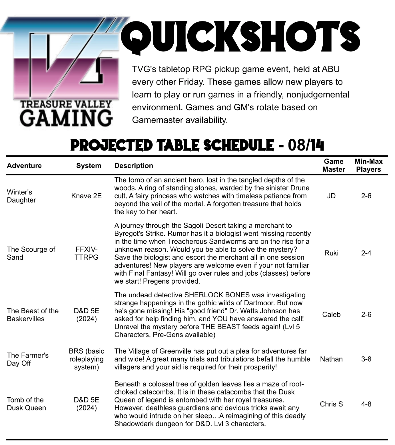 Quickshots08-14-26