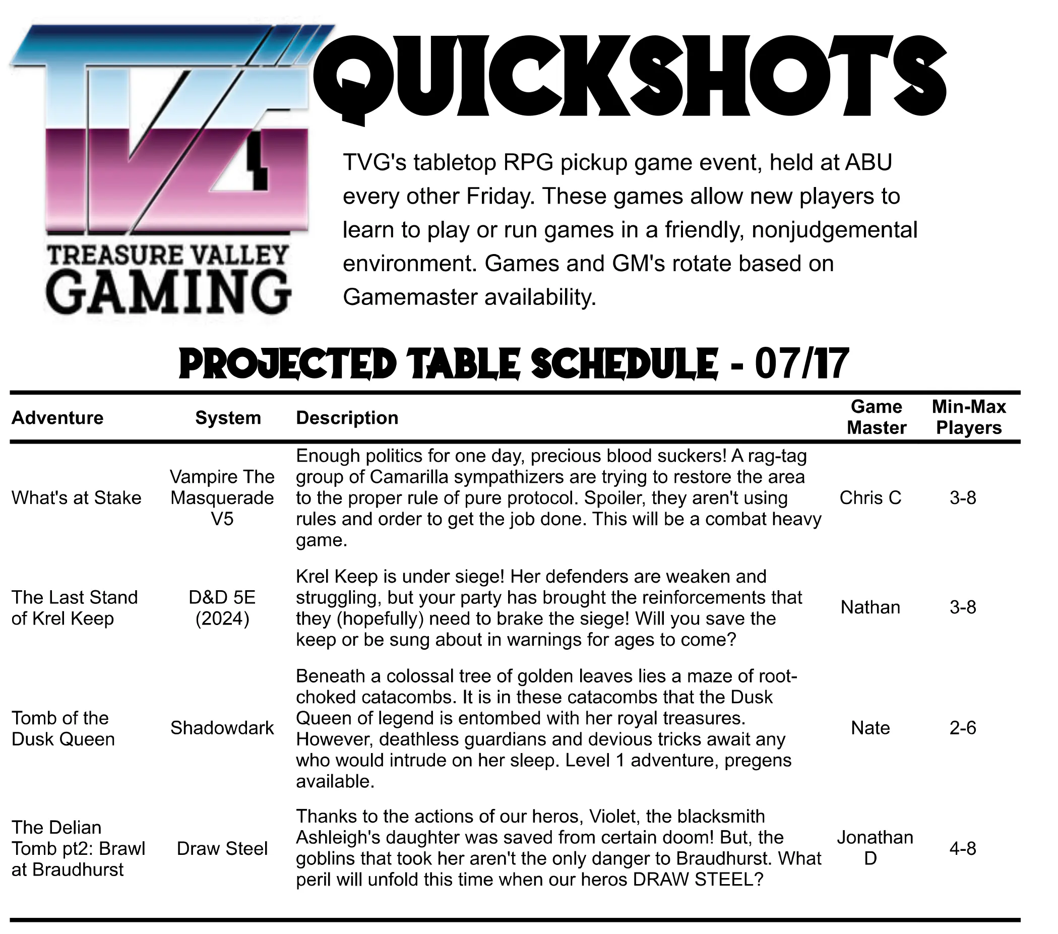 Quickshots07-17-26